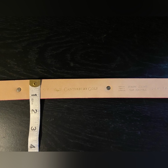 NWOT Golf lovers Leather belt w/ Silver Buckle & Metal Golf Clubs.Made in Canada - Picture 5 of 5